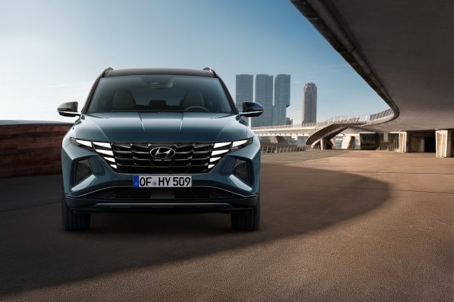 Immagine frontale nuova Hyundai Tucson 2021