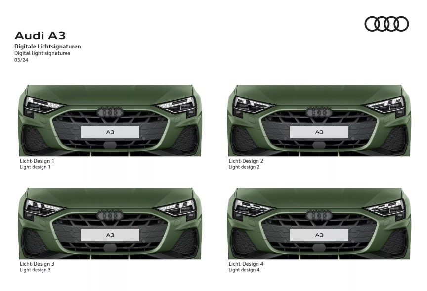 quattro luci diurne Audi A3